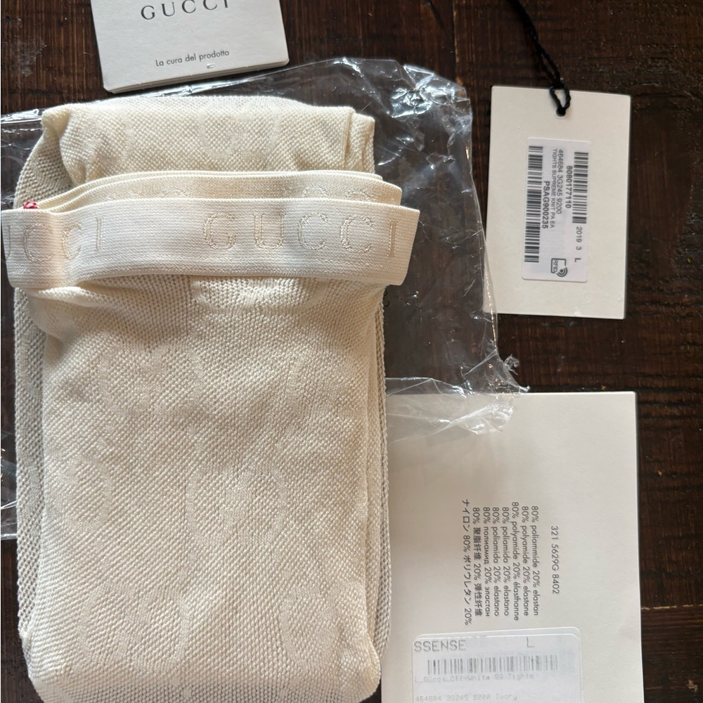 Gucci Off-White GG Logo Tights